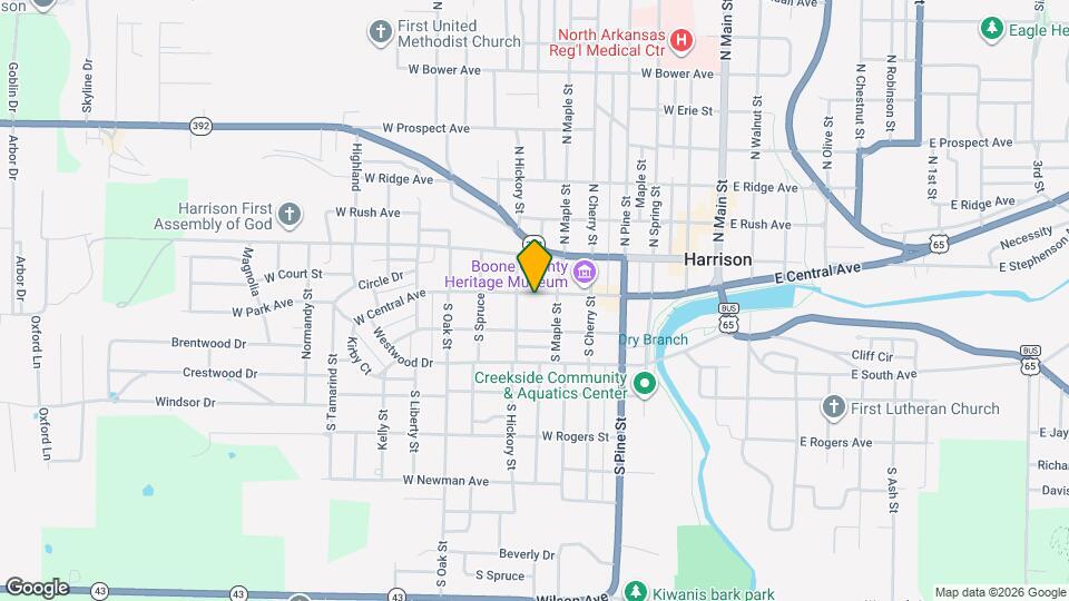614 W Central Ave Map and Location Details
