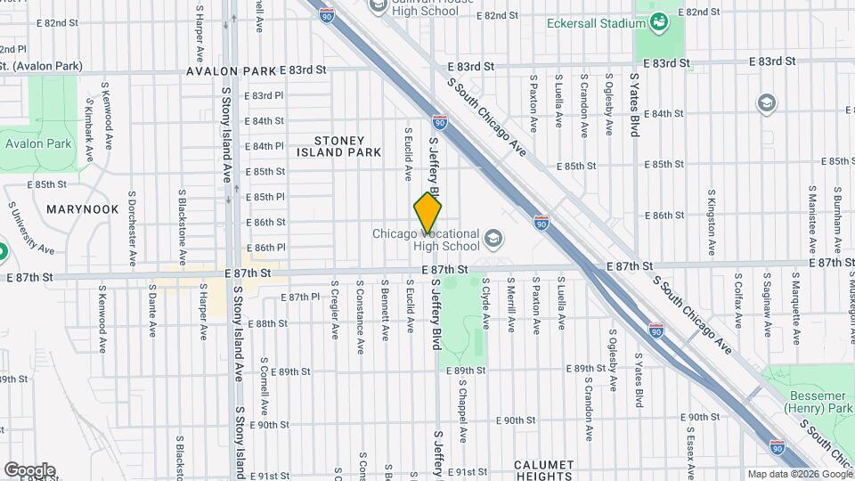 8622 S Jeffery Blvd Map and Location Details