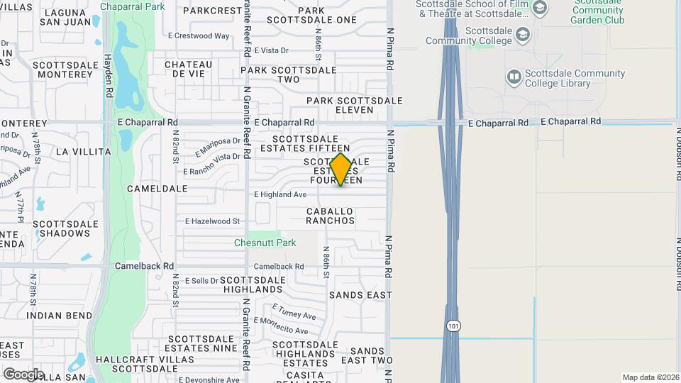 8632 E Highland Ave Map and Location Details