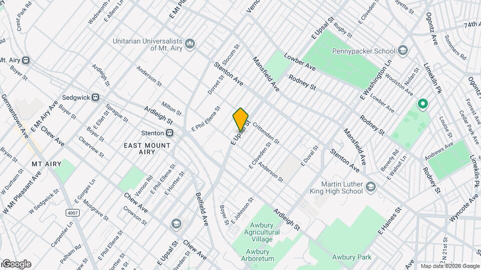 712 E Upsal St Map and Location Details
