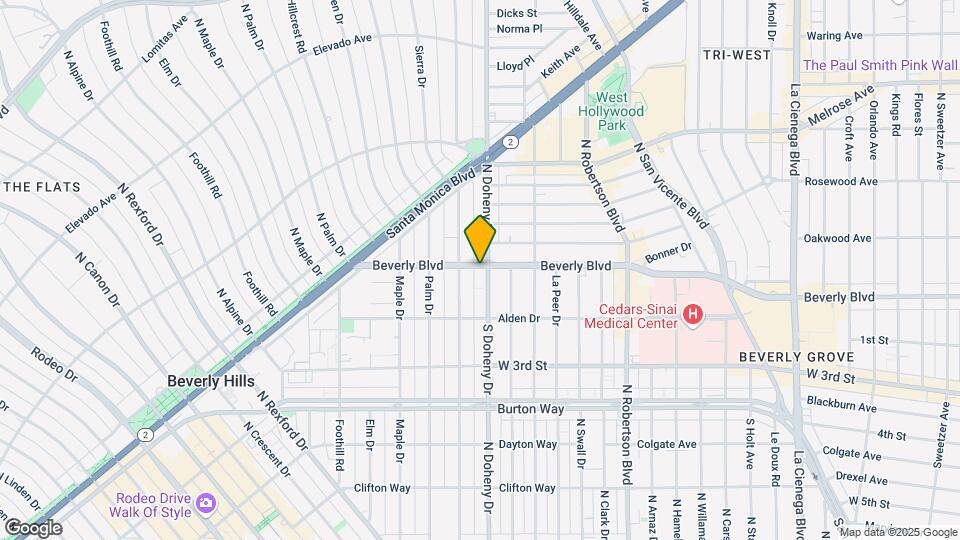 421 N Doheny Dr Mapa y Detalles de la Ubicación
