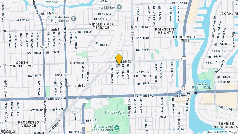 1224 NE 12th Ave Map and Location Details