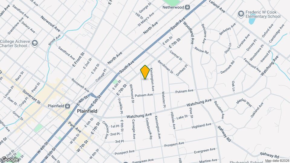 727 Carlton Ave Map and Location Details