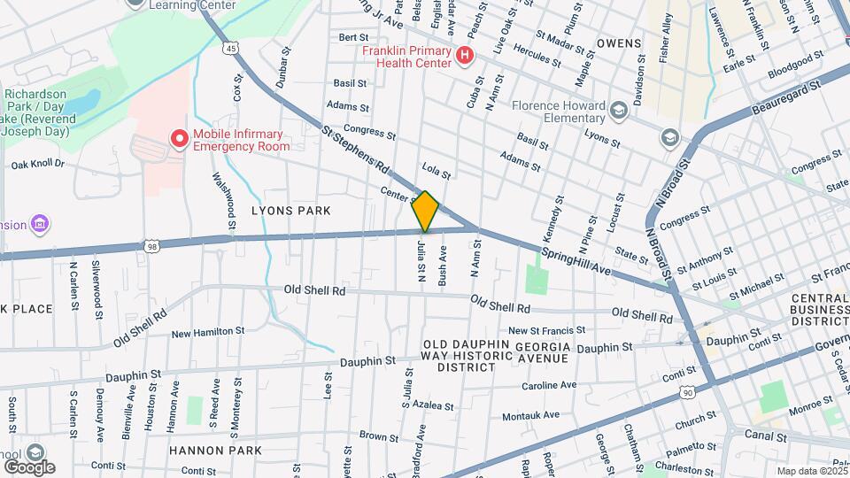 1327 SpringHill Ave Mapa y Detalles de la Ubicación