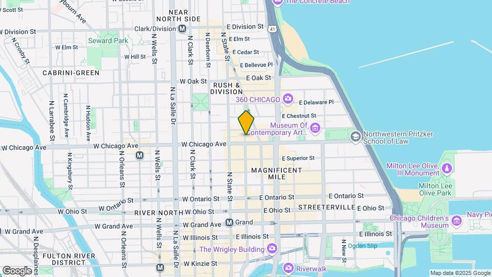 807 N Wabash Ave-Unit -4W Map and Location Details