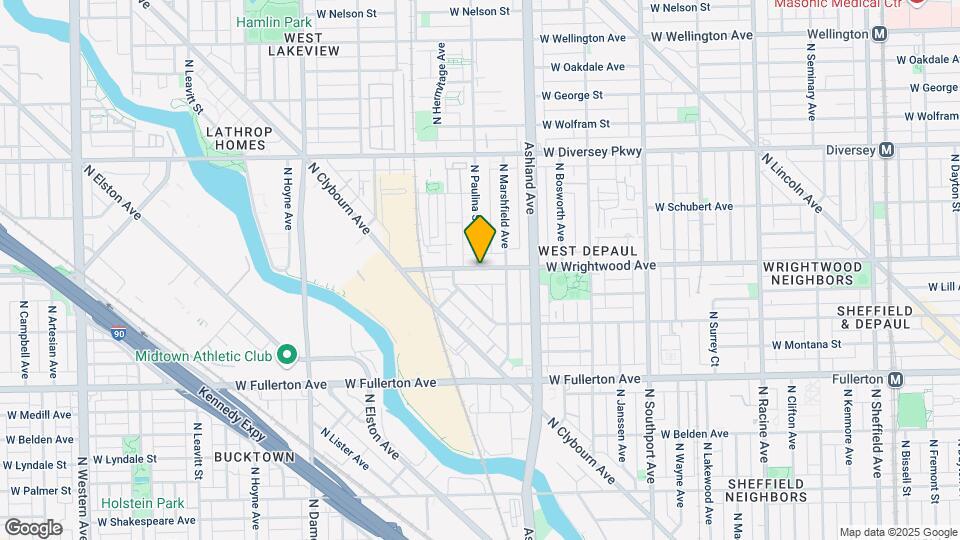 1657 W Wrightwood Ave Map and Location Details