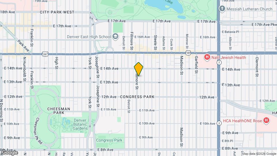 1320 Fillmore St Map and Location Details