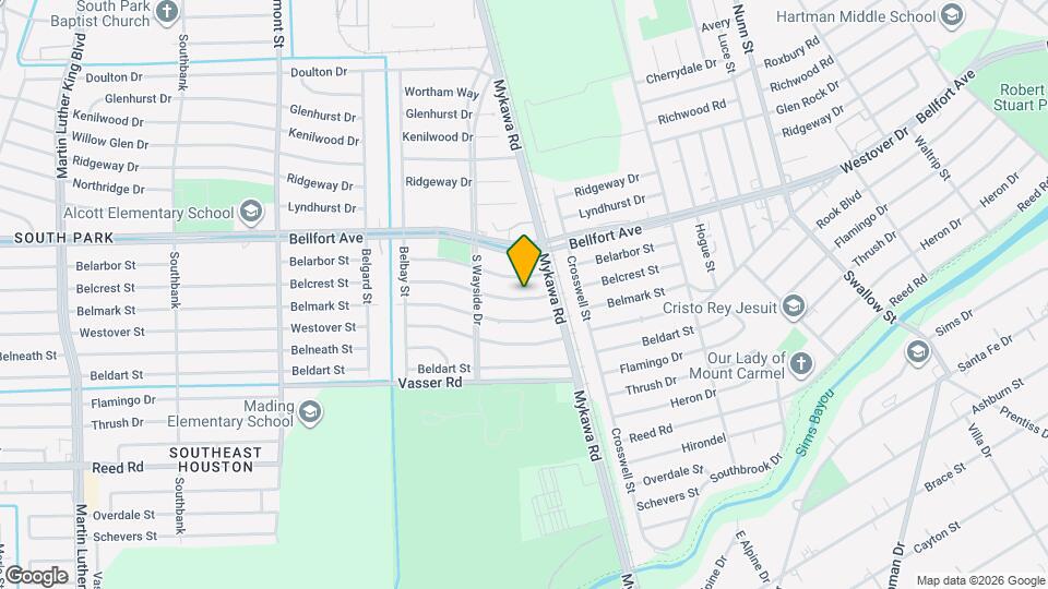 6139 Belcrest St Mapa y Detalles de la Ubicación