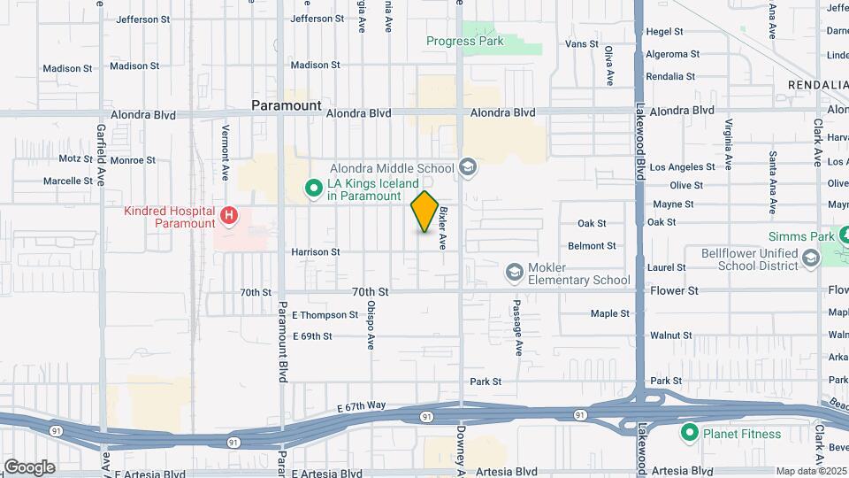 16436 Indiana Ave Map and Location Details