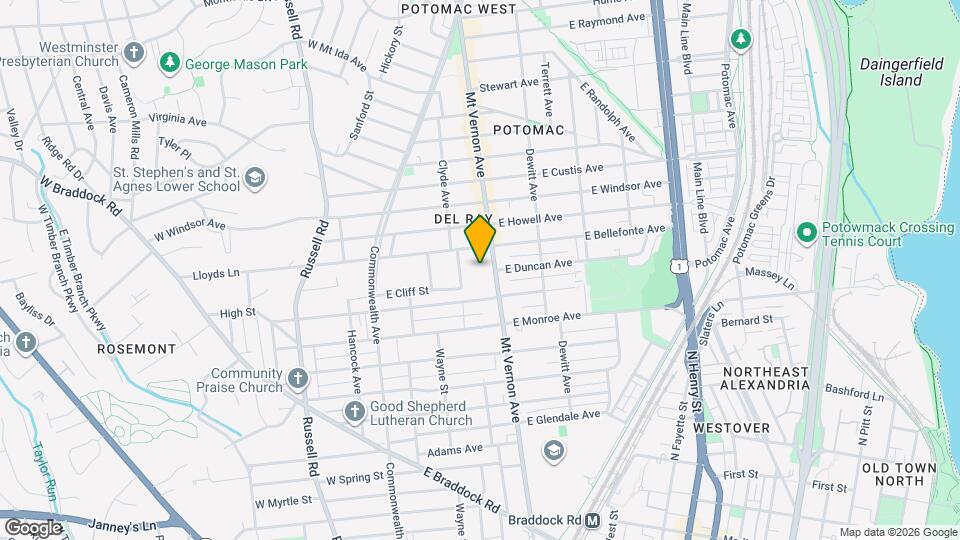 1712 Mount Vernon Ave, Unit D Map and Location Details