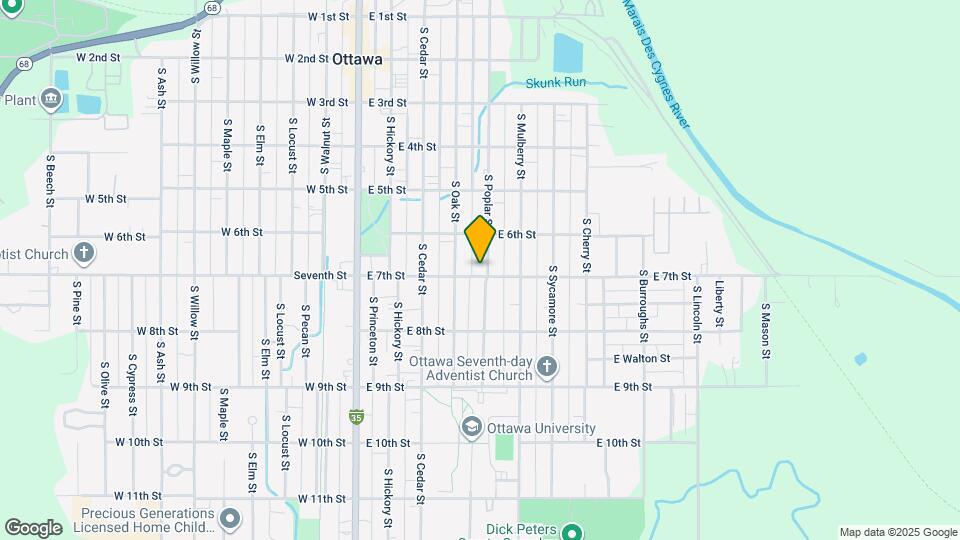 634 S Poplar St Map and Location Details