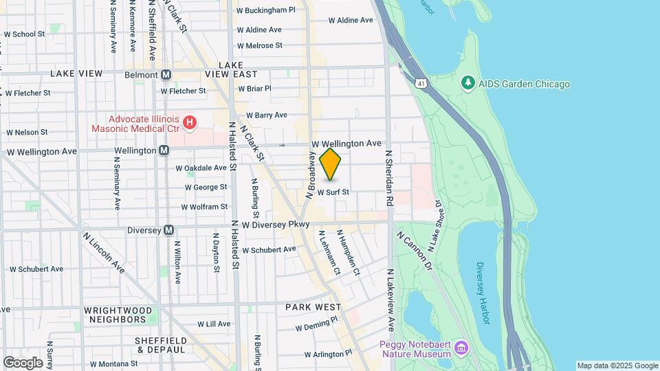 540 W Surf, Unit 1S Map and Location Details