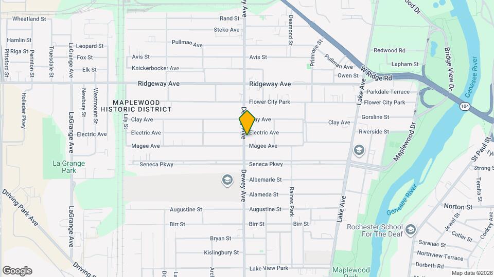 1310 Dewey Ave Map and Location Details
