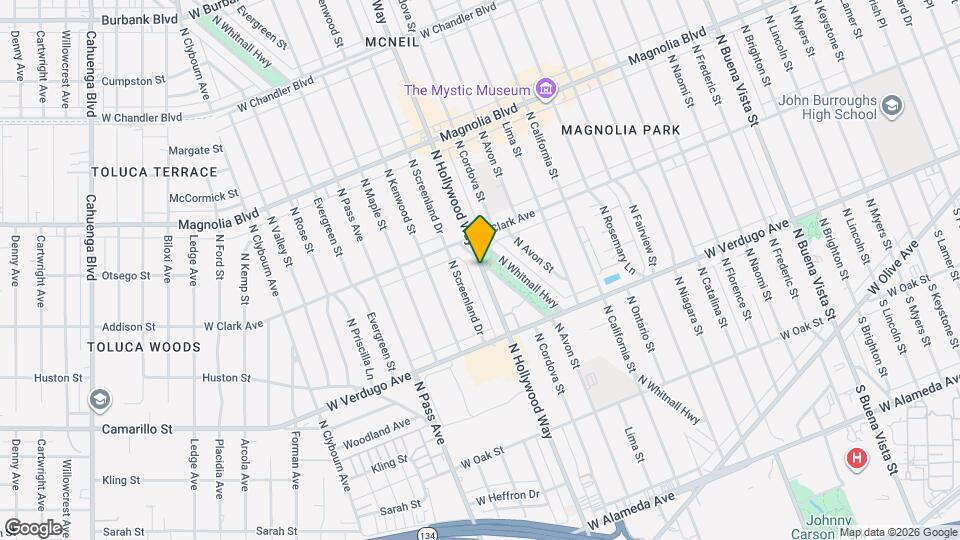 Hollywood Way Apartment Map and Location Details