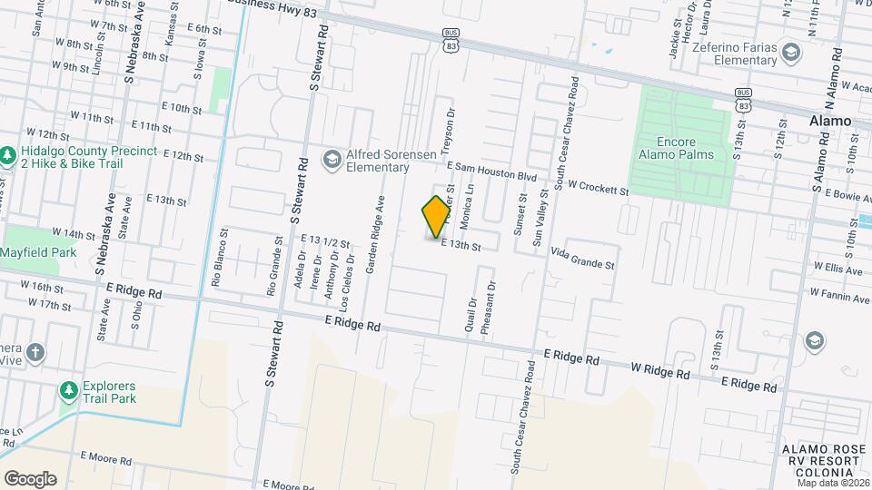 909 E 13th St Map and Location Details