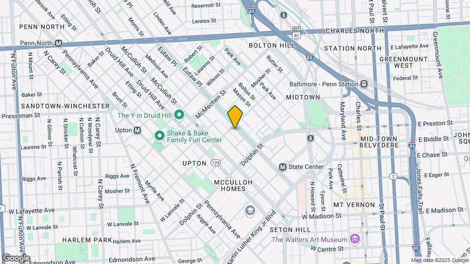 1318 Eutaw Pl Map and Location Details