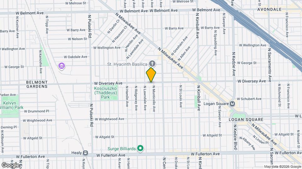 3643 W Diversey Ave, Unit 1 Mapa y Detalles de la Ubicación