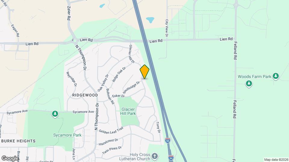 1217 Glacier Hill Dr Map and Location Details