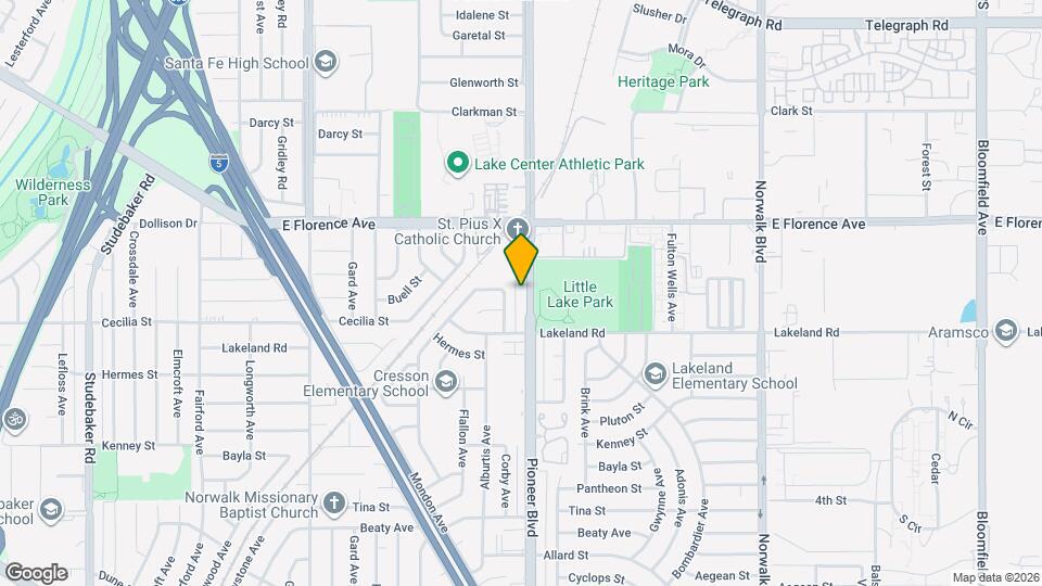 10919 Pioneer Blvd Mapa y Detalles de la Ubicación