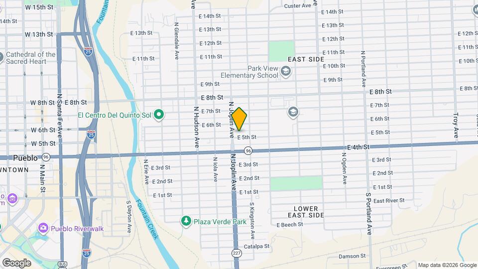 1105 E 5th St Map and Location Details