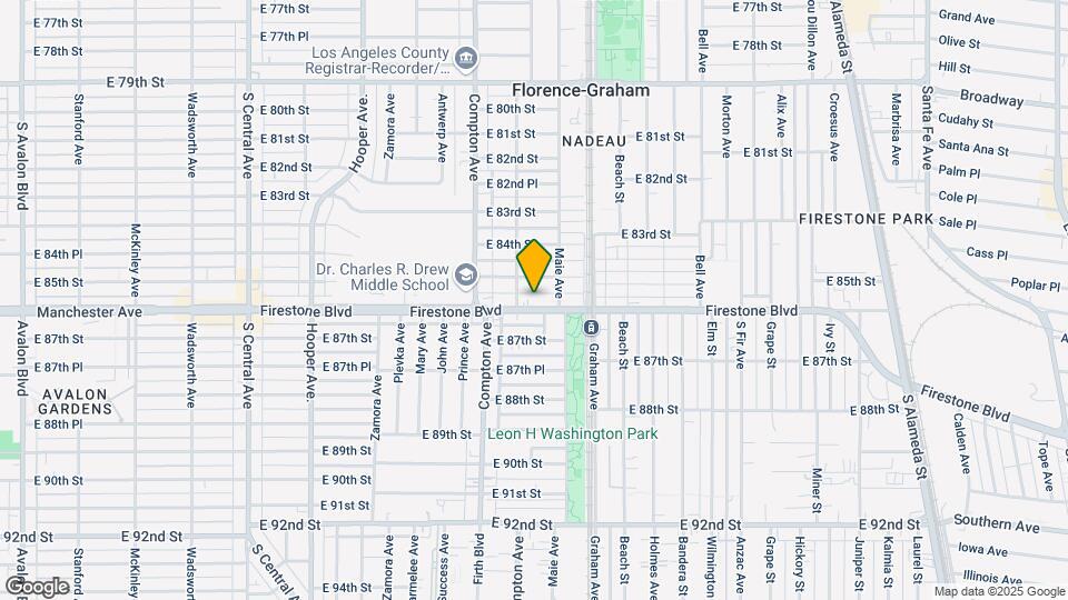 1619 Firestone Blvd Mapa y Detalles de la Ubicación