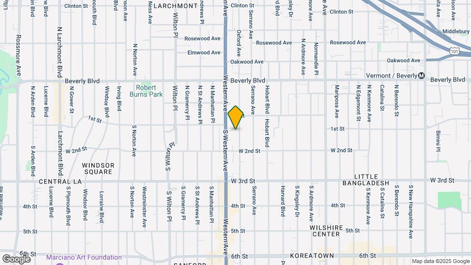 137 S Oxford Ave Map and Location Details