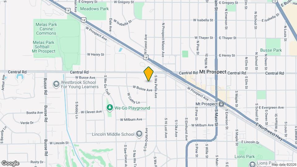 611 W Central Rd Map and Location Details