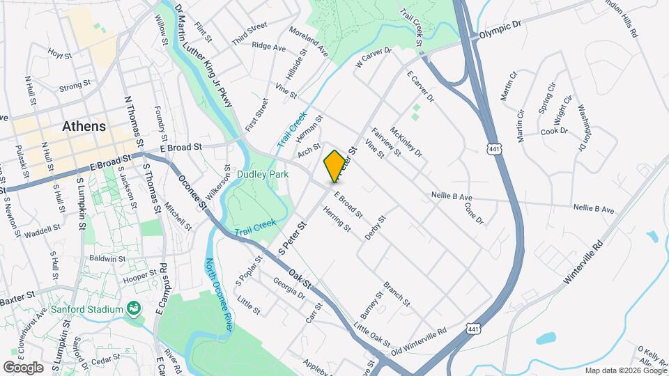 1423 E Broad St Map and Location Details