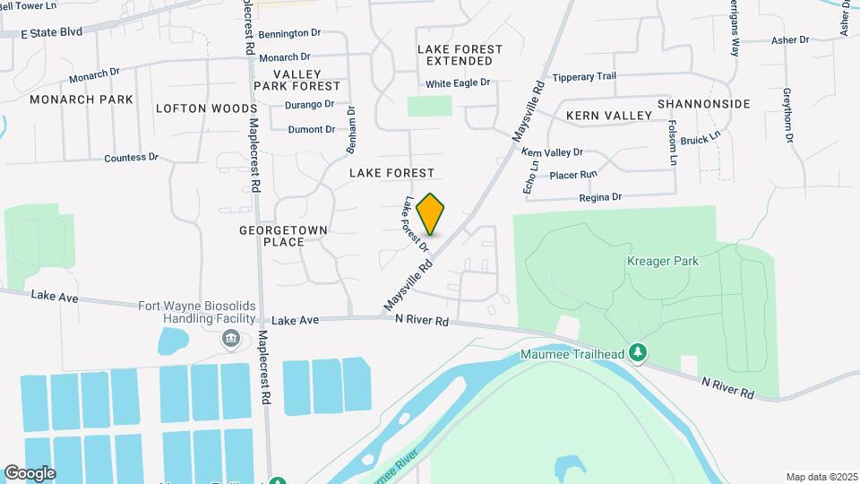 1124 Lake Forest Dr Map and Location Details