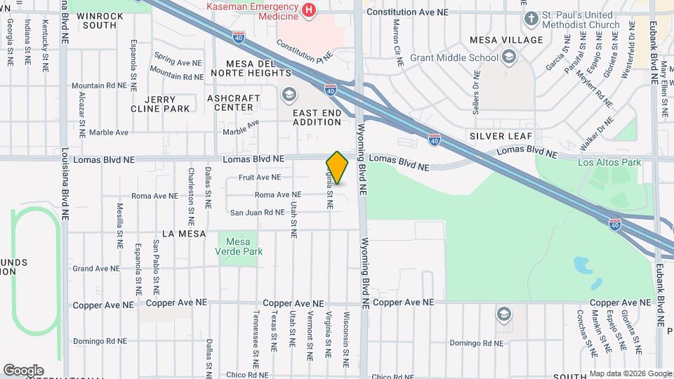8505 Roma Ave NE Mapa y Detalles de la Ubicación
