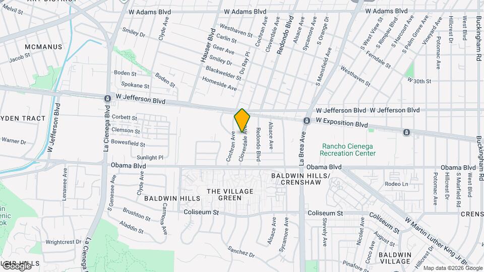 3457 S Cloverdale Ave Map and Location Details