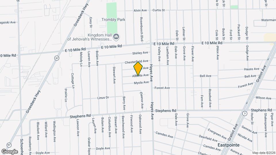 14896 Alberta Ave Map and Location Details