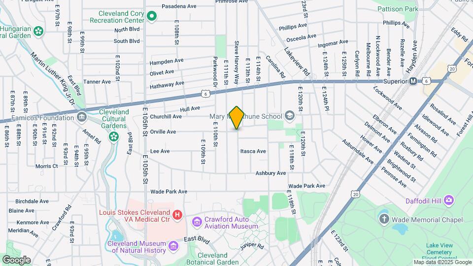 1406 E 112th St Mapa y Detalles de la Ubicación