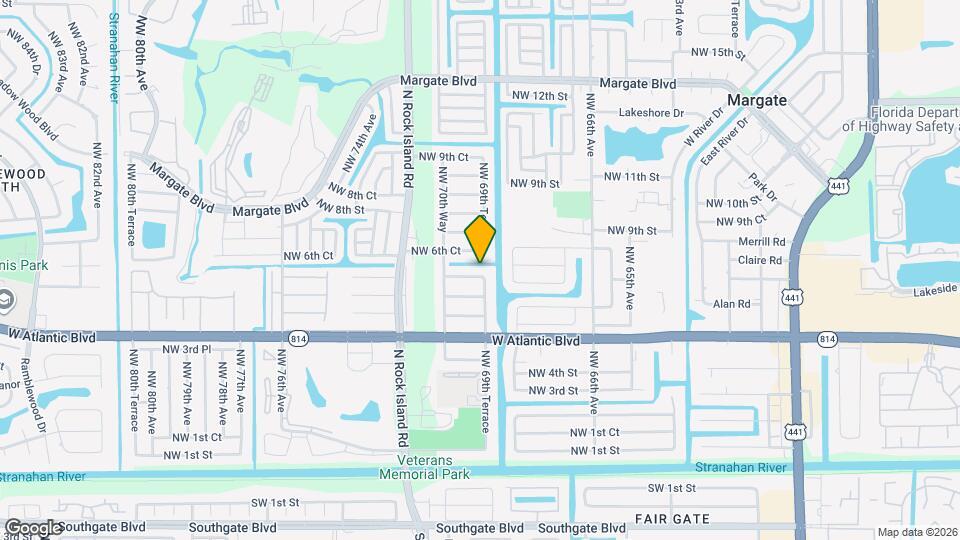 6921 NW 5th Pl Map and Location Details
