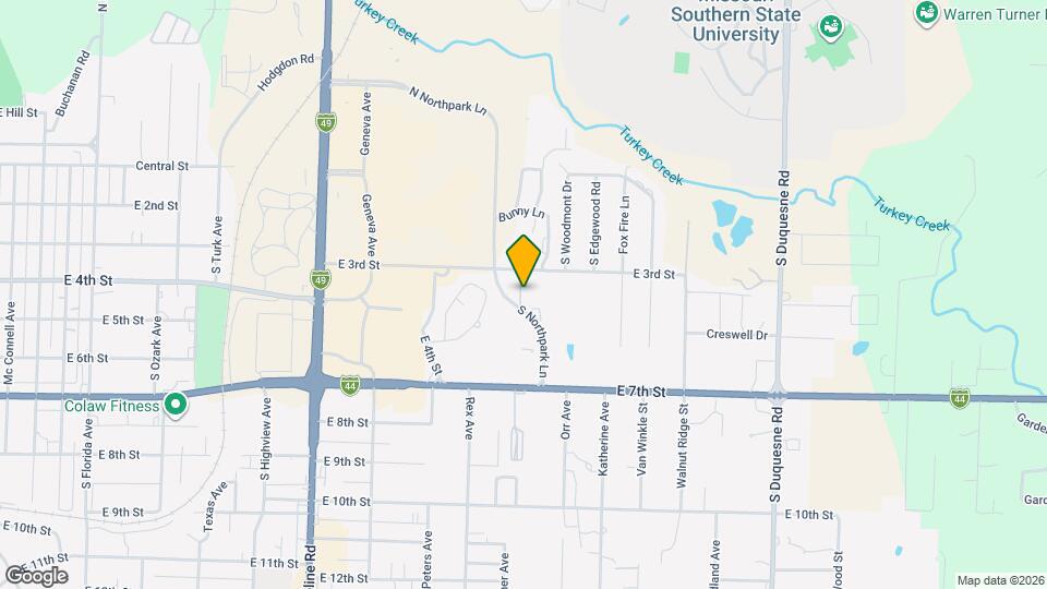 343 S Northpark Ln Map and Location Details