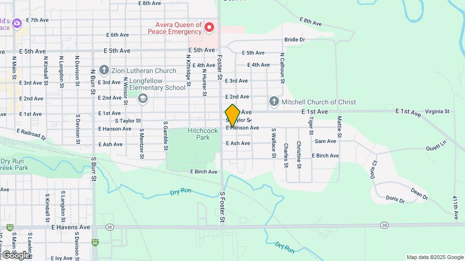 1321 E Hanson Ave Map and Location Details