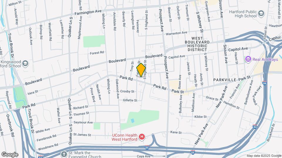 100 Park Rd Map and Location Details