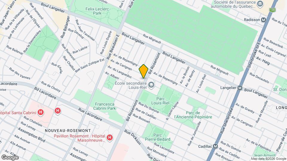 6143-6145 Rosemont Boul Map and Location Details