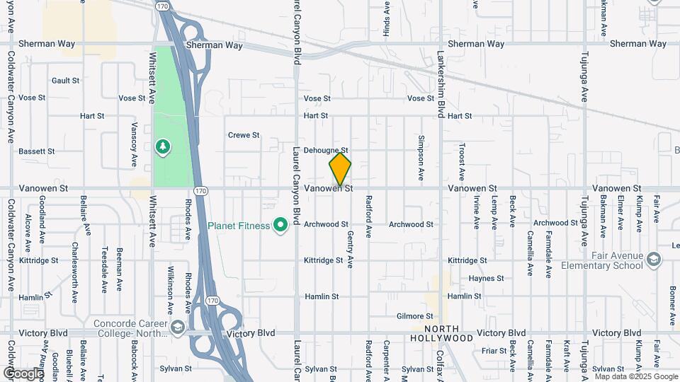 11950 Vanowen St Map and Location Details