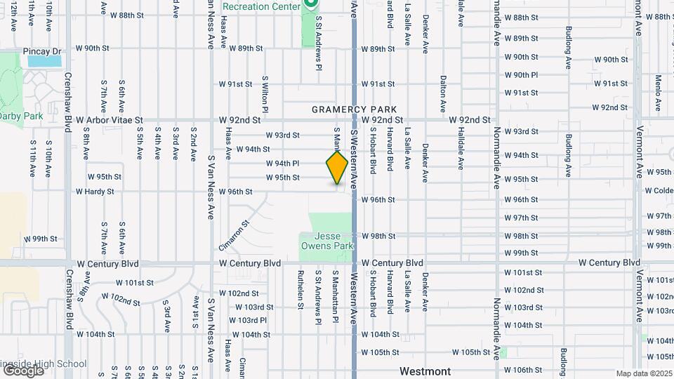 9520 S Manhattan Pl Mapa y Detalles de la Ubicación
