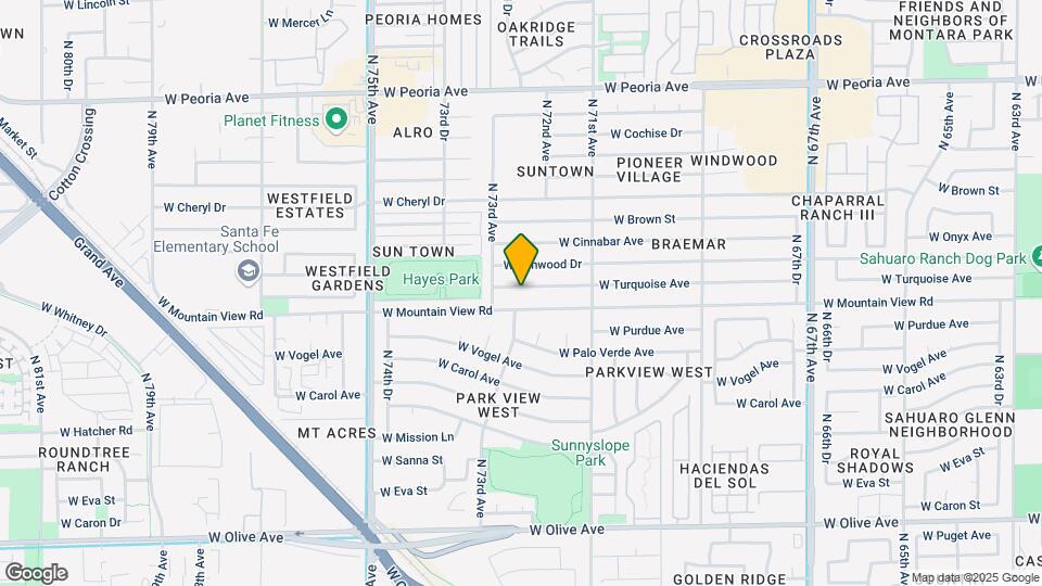 7227 W Turquoise Ave Map and Location Details