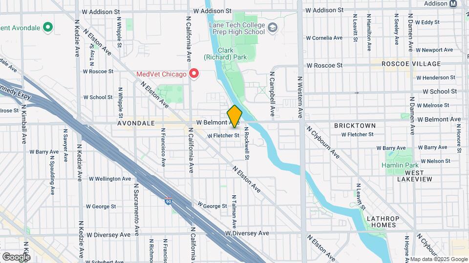 2620 N Rockwell St, Unit 3 Map and Location Details