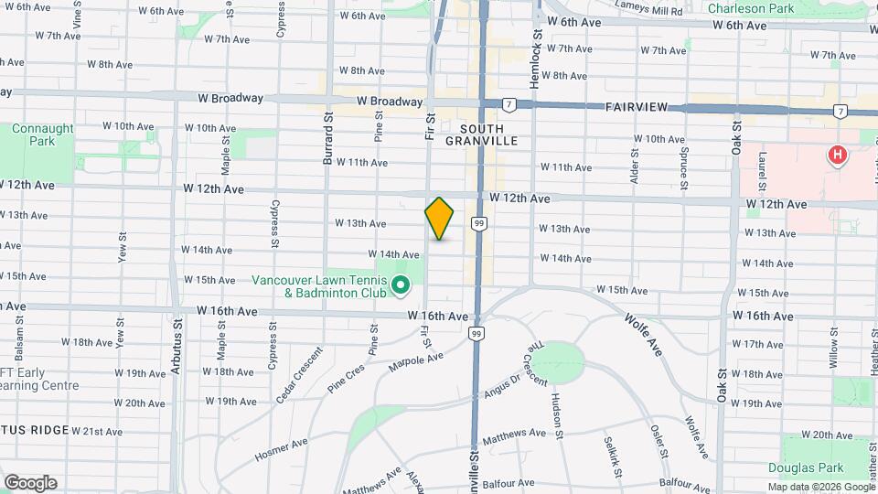 1575 W 14th Ave Map and Location Details
