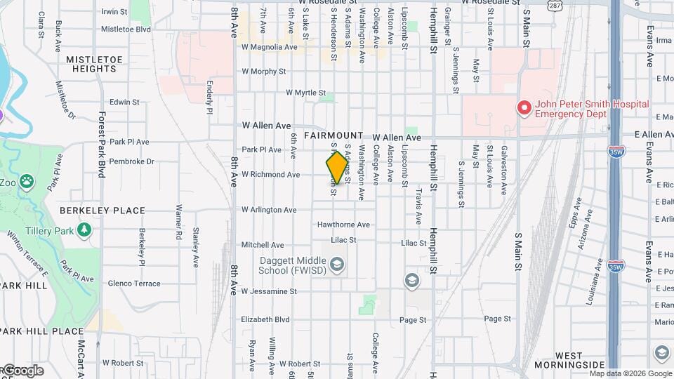 1905 S Henderson St Map and Location Details