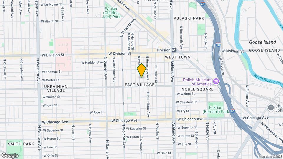 1025 N Wood St, Unit 1F Mapa y Detalles de la Ubicación