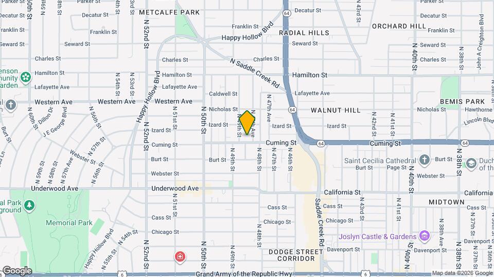 4860 Cuming St Map and Location Details