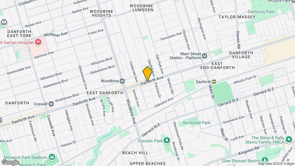 2203 Danforth Ave Map and Location Details
