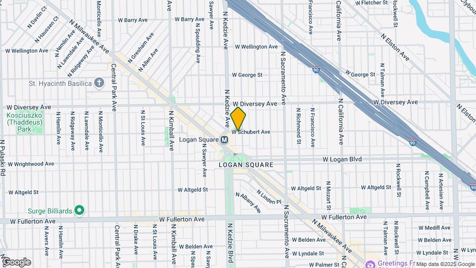 3139 W Schubert Ave, Unit 2R Map and Location Details