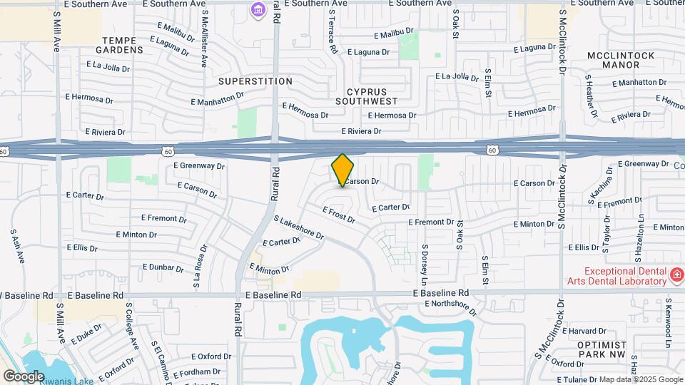 1052 E Carter Dr Mapa y Detalles de la Ubicación