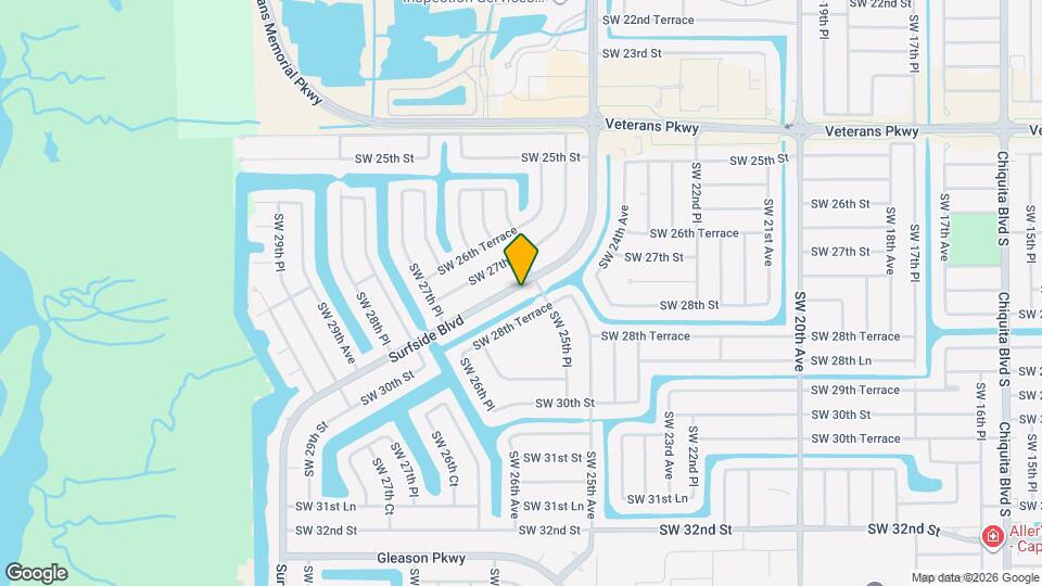 2596 Surfside Blvd Mapa y Detalles de la Ubicación